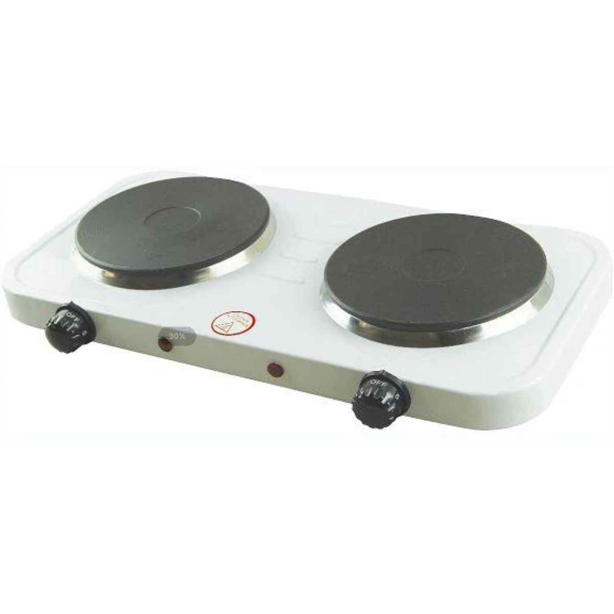 Cocinilla eléctrica de 2 platos portátil