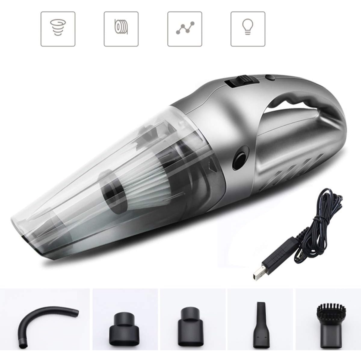 Aspirador Portátil para Coche PRO