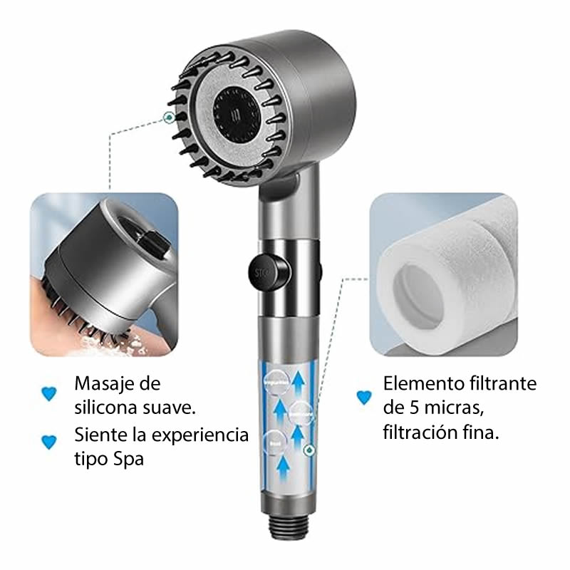 Cabezal Ducha Alta Presion Masajeadora