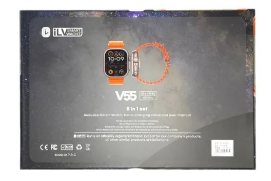 Smarwatch v55 Ultra infinity + 8 correas