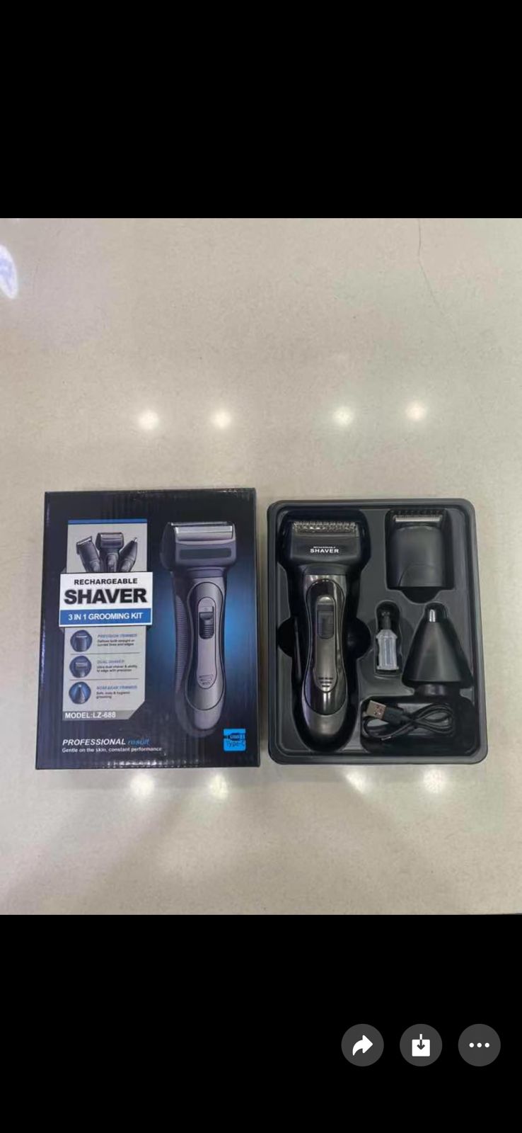 KIT MAQUINA DE AFEITAR 3 EN 1