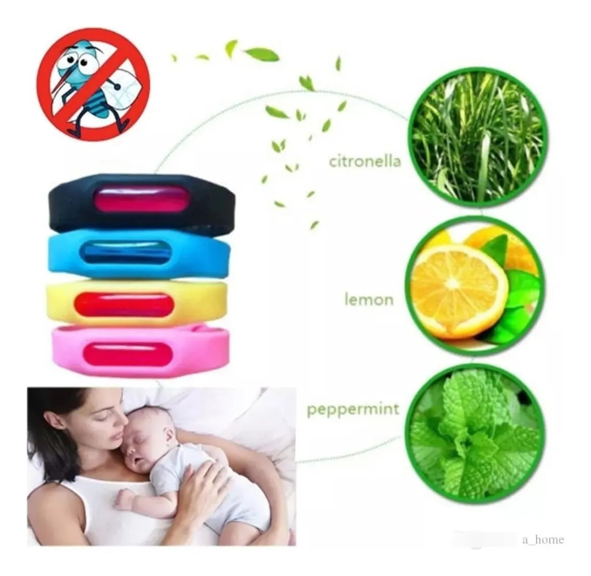 Pack de 10 Pulseras Repelente de Mosquitos