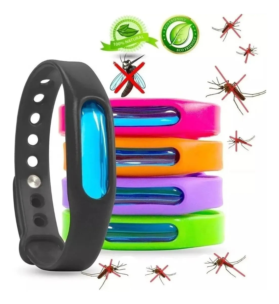 Pack de 10 Pulseras Repelente de Mosquitos